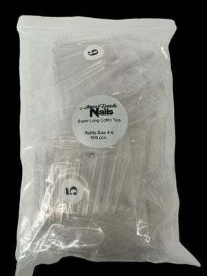 Super Long Coffin Nail Tips- Refill Bags